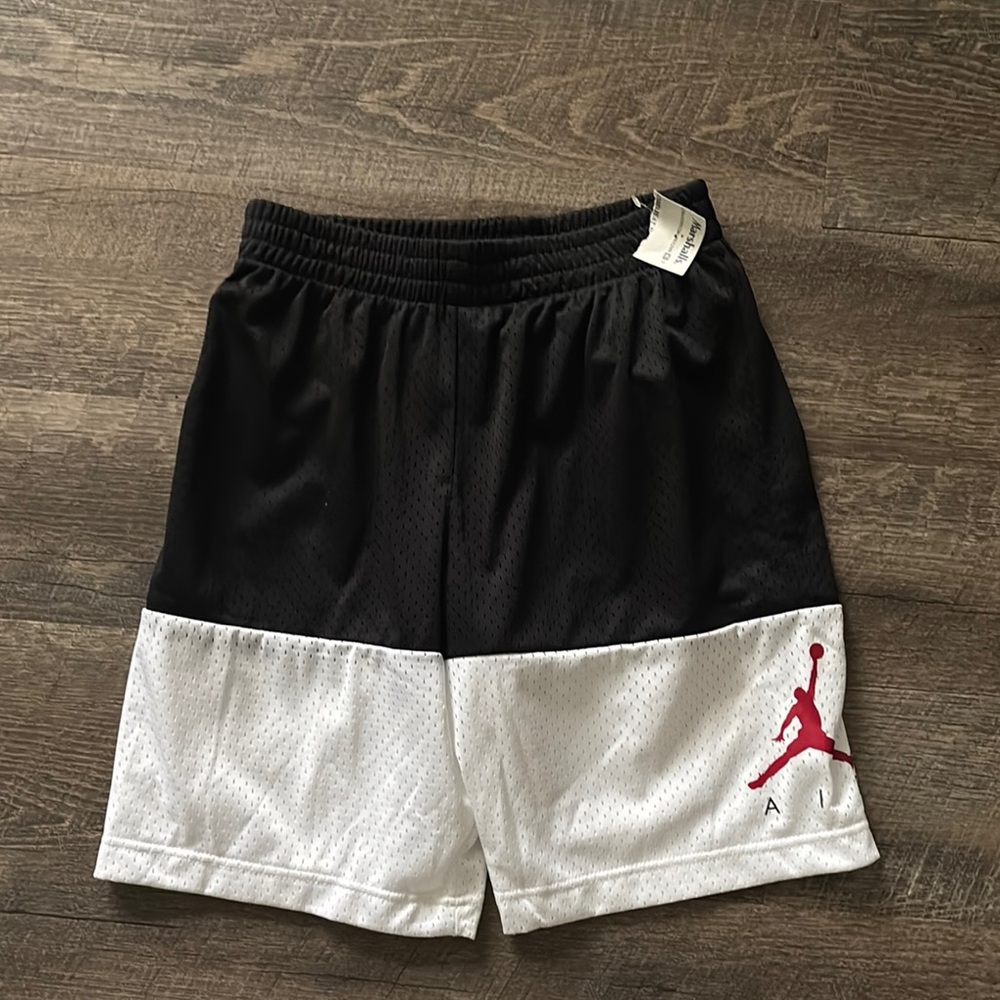 Jordan Black and White Basketball Shorts